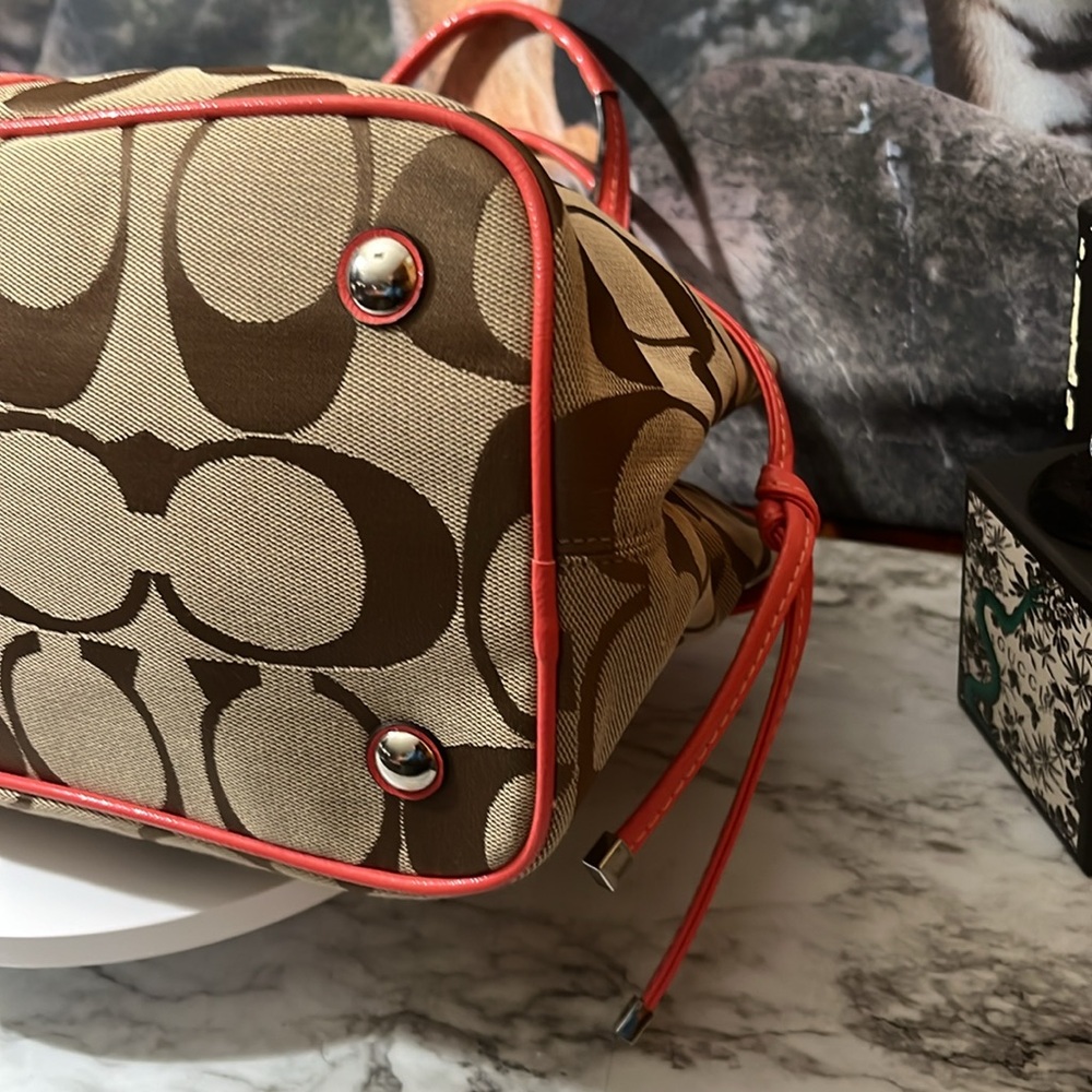 Coach Signature Stripe Carryall - Picture 10 of 16